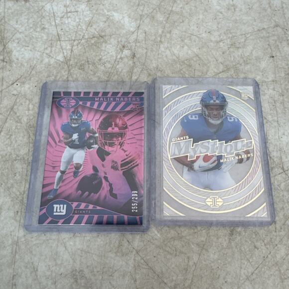 2024 Panini Illusions Malik Nabers Pink Trophy Collection /299 & Mystique - Picture 1 of 7